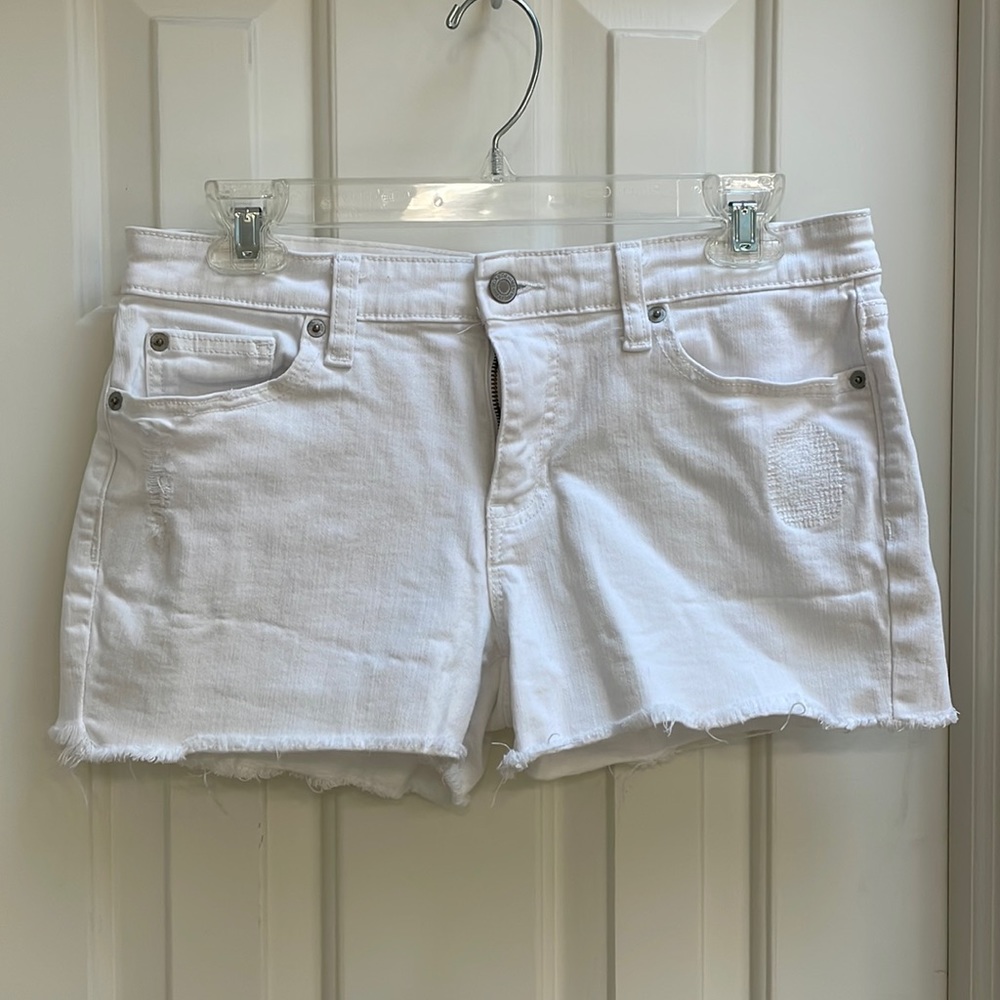 Gap White jean shorts